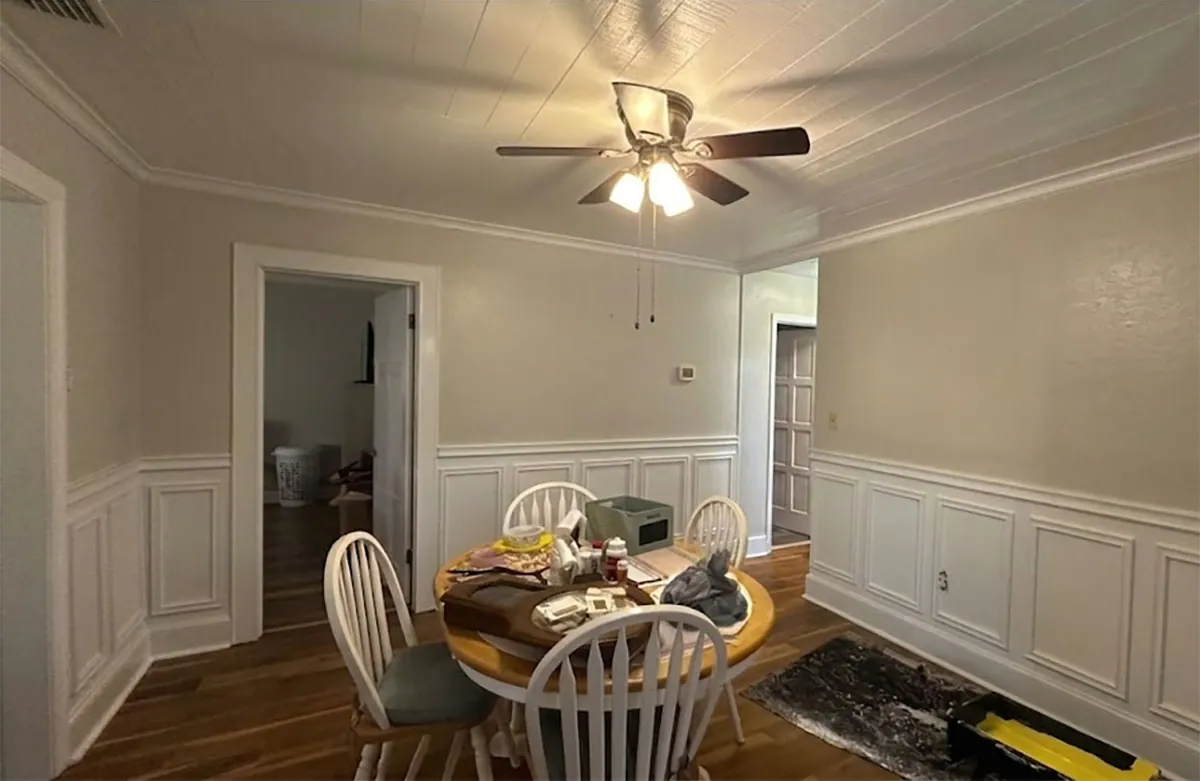 Before painting — beige dining room